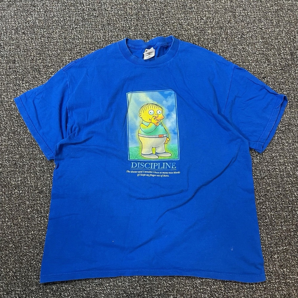 Vintage Discipline Blue The Simpsons Shirt 1990s Graphic Xl